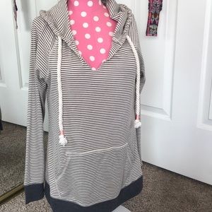 Lightweight Striped Hoodie SZ LG